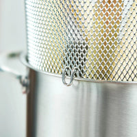 Panela Alta Inox 4,5L + Cesta Multifuncional | Frite, Cozinhe a Vapor ou Prepare Massas Sem Bagunça!