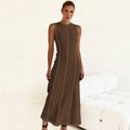 Vestido Midi de Malha Sem Mangas Eleganza